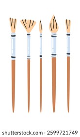 Paintbrush kit different bristle shape