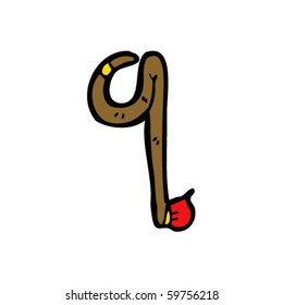 paintbrush letter q cartoon