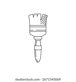 Paintbrush line drawing vector illustration
