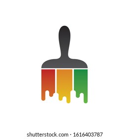 paintbrush logo color simple template