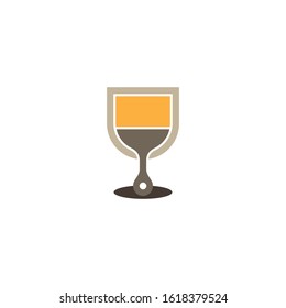 paintbrush logo design element template