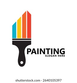 Paintbrush Logo Design for Painting Services