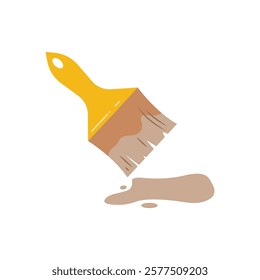 Paintbrush logo icon flat design template