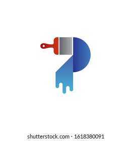 Paintbrush Logo Icon Letter P Stock Vector (Royalty Free) 1618380091 ...