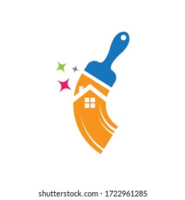 Paintbrush logo template vector icon design