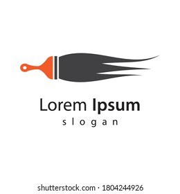 Paintbrush logo vector icon design