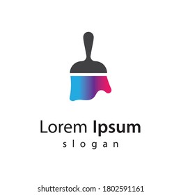 Paintbrush logo  vector icon illustration design