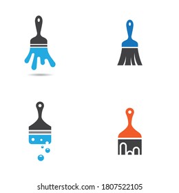 Paintbrush logo  vector icon illustration design