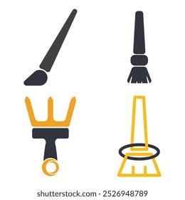 Paintbrush Logo Vector Icon Template Illustration