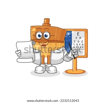 the paintbrush oculist cartoon. cartoon mascot vector
