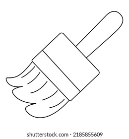 Paintbrush Outline Vector On White Background Stock Vector (Royalty ...