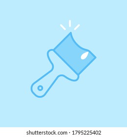 Paintbrush Paint Blue Vector Icon Background