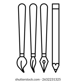 Paintbrush paint brush Line Icon