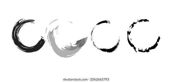 Paintbrush, paint stroke circle element