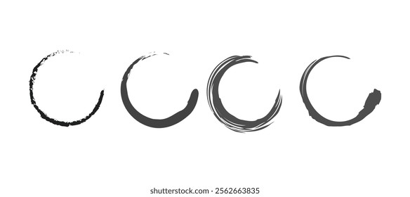 Paintbrush, paint stroke circle element