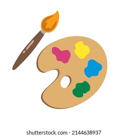 Vector de paleta de pincel para arte.