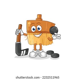 the paintbrush playing hockey vector. cartoon character