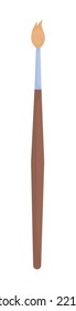 Paintbrush semi flat color vector object. Drawing accessory. Editable element. Full sized item on white. Craft simple cartoon style illustration for web graphic design and animation