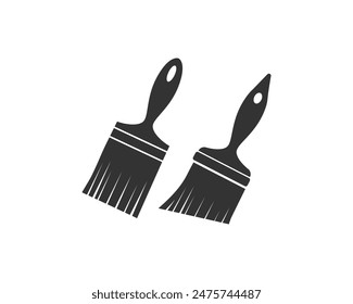 paintbrush  silhouette shape design white background