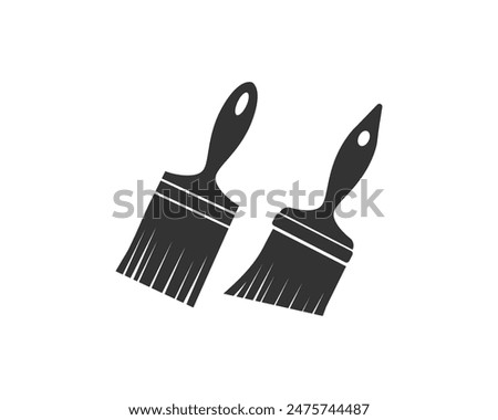 paintbrush  silhouette shape design white background