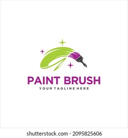 Paintbrush and Splash Logo Design Vector Image