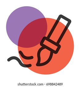 paintbrush Stationery Office tool icon color mark