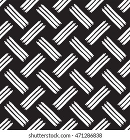Paintbrush stripes pattern black