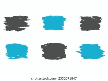 paintbrush stroke design template collection