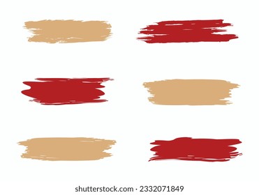 paintbrush stroke design template collection