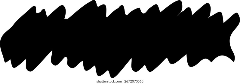 Ilustração de vetor de borda irregular de traçado do Paintbrush