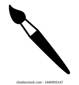 paintbrush supply school on white background vector illustration