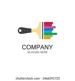 Paintbrush symbol illustration vector icon