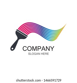 Paintbrush symbol illustration vector icon
