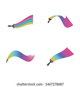 Paintbrush symbol illustration vector icon