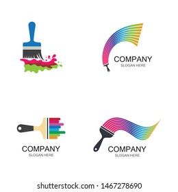 Paintbrush symbol illustration vector icon