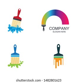 Paintbrush symbol illustration vector icon