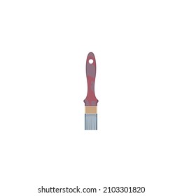 Pincel. Esta ilustración vectorial con temática de construcción puede utilizarse para iconos, logos, stickers, parches, etiquetas, signos, insignias, certificados o decoraciones de capas.