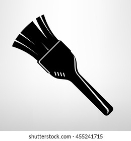 Paintbrush tool. Flat style icon. Vector design
