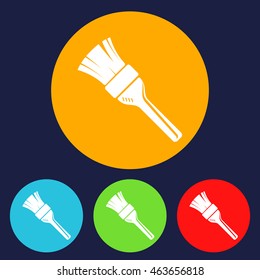Paintbrush tool. Flat style icon. Vector design