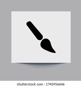 Paintbrush Tool icon. Paint brush icon vector, solid logo illustration, pictogram isolated on gray
