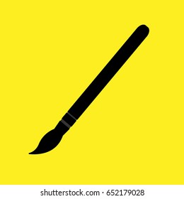Paintbrush Tool Vector Icon Element. Illustration for Digital art tool icon.