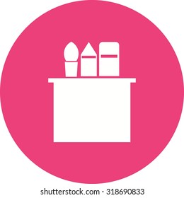 Paintbrush, tools, brushes icon vector image.Can also be used for art and designing. Suitable for mobile apps, web apps and print media.
