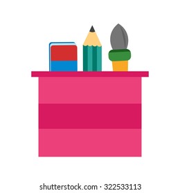 Paintbrush, tools, brushes icon vector image.Can also be used for art and designing. Suitable for mobile apps, web apps and print media.