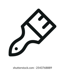 Paintbrush UI icon, paint brush simple line user interface vector symbol
