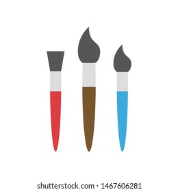 Paintbrush vector, Back to school flat style icon