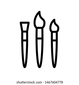 Paintbrush vector, Back to school line style icon