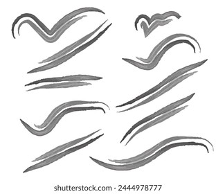 Paintbrush vector collection. Big collection hand brush. Grunge elements
