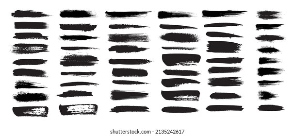 Paintbrush vector collection. Grunge elements, Brush stroke, ink paint brush, grunge lines.