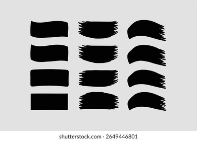 Paintbrush vector collectie. Grunge-elementen, penseelstreek, inktverfborstel, grunge-lijnen.