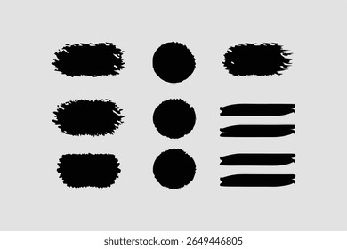 Paintbrush vector collectie. Grunge-elementen, penseelstreek, inktverfborstel, grunge-lijnen.
